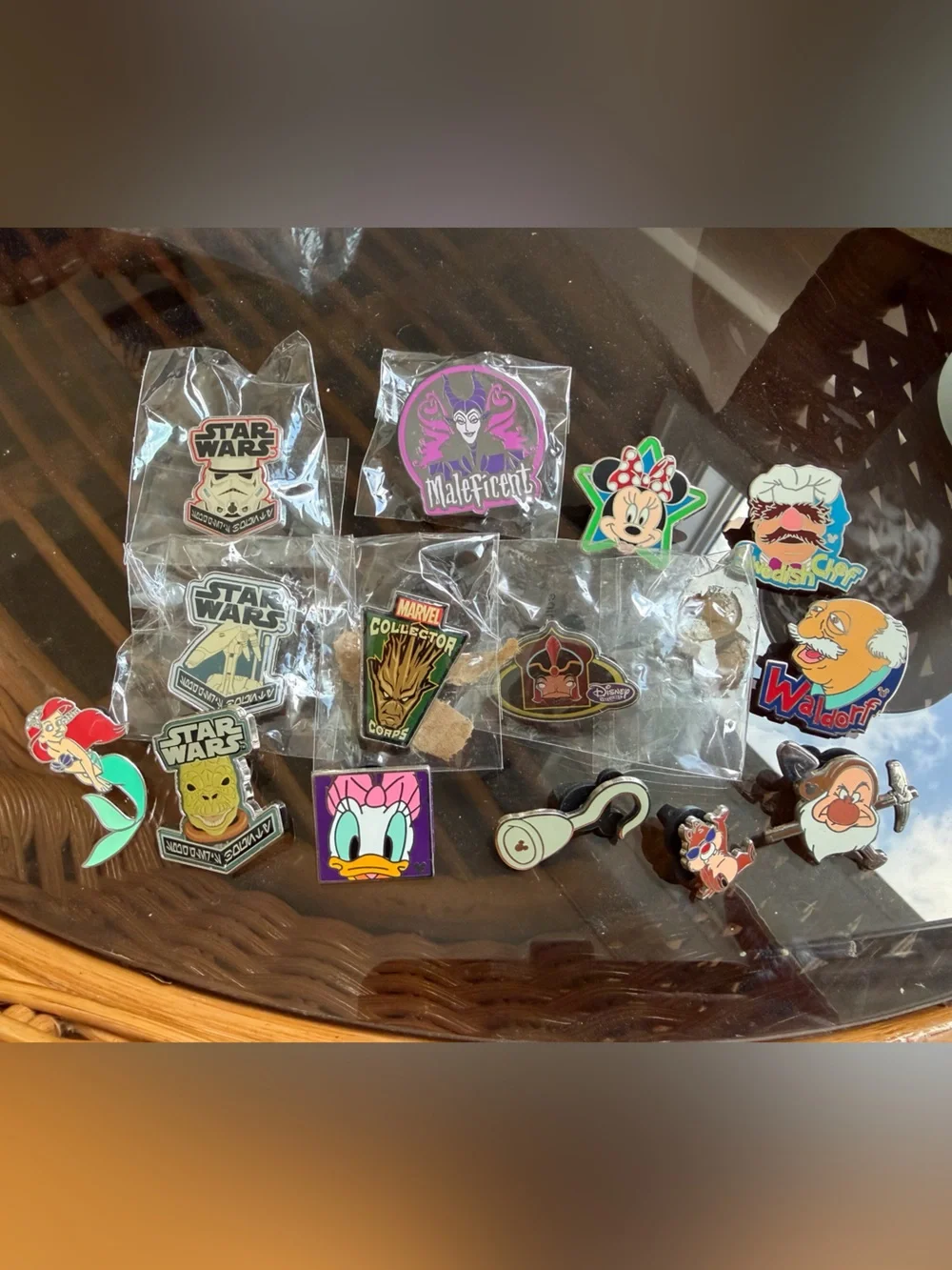 Disney Star Wars Marvel Muppets Characters Mixed Enamel Pins